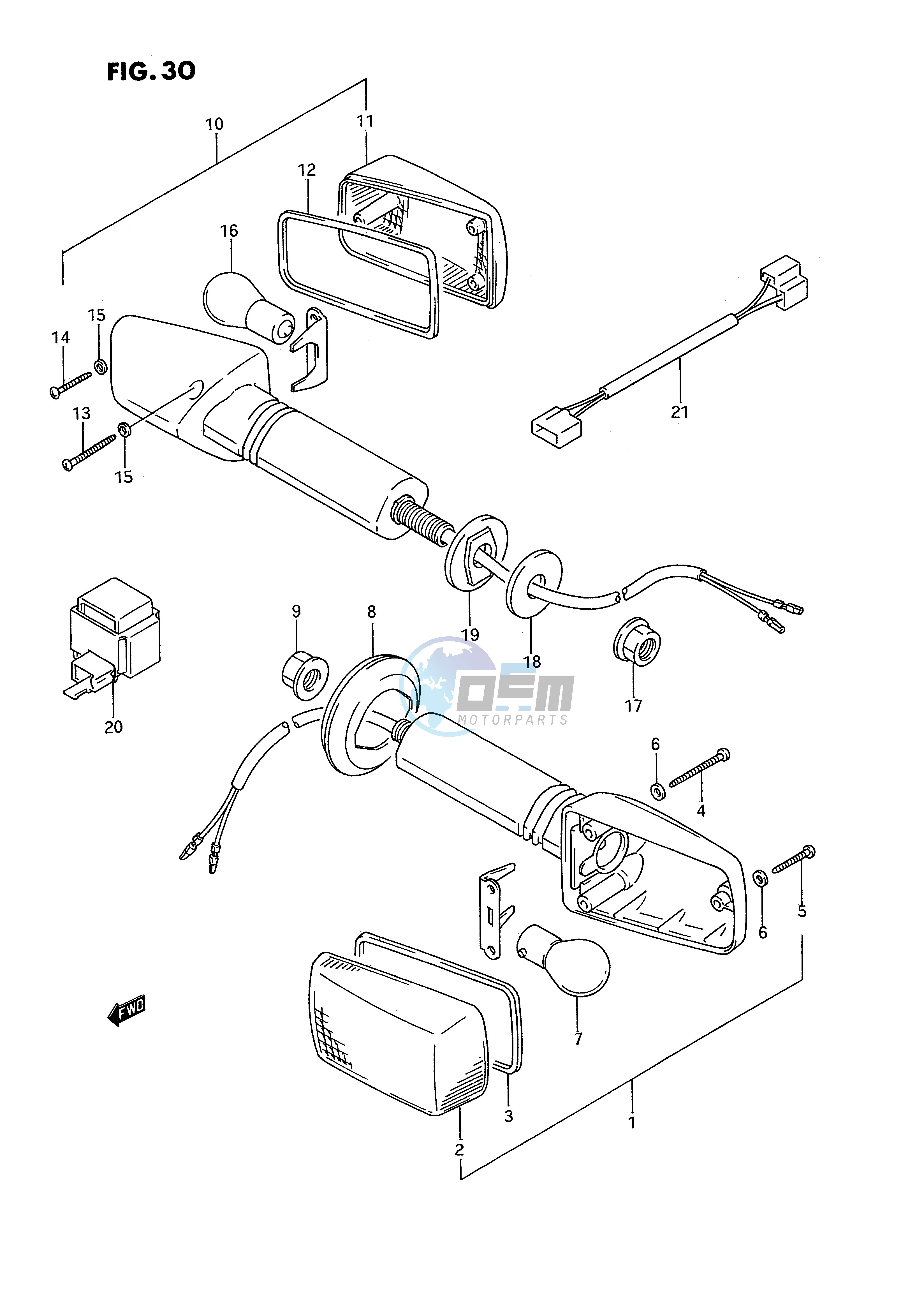 TURNSIGNAL LAMP (MODEL N P)