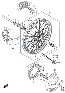 RM-Z450 drawing FRONT WHEEL