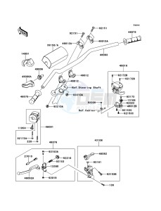 KFX450R KSF450BDF EU drawing Handlebar