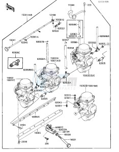 ZX 750 A [GPZ 750] (A3) [GPZ 750] drawing CARBURETOR ASSY