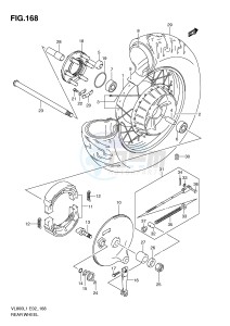 VL800 (E2) VOLUSIA drawing REAR WHEEL (VL800UEL1 E19)