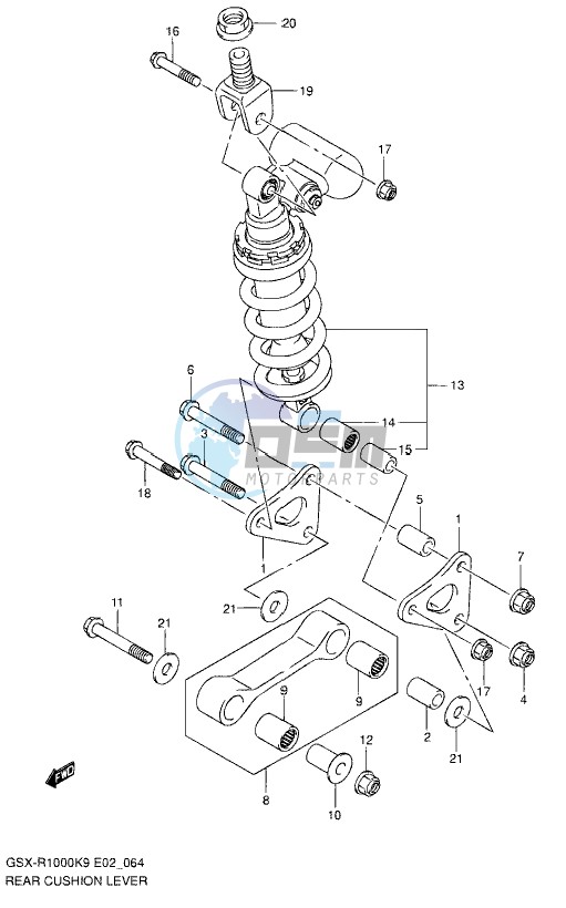 REAR CUSHION LEVER