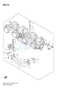 GSX1250FA (E28-E33) drawing THROTTLE BODY