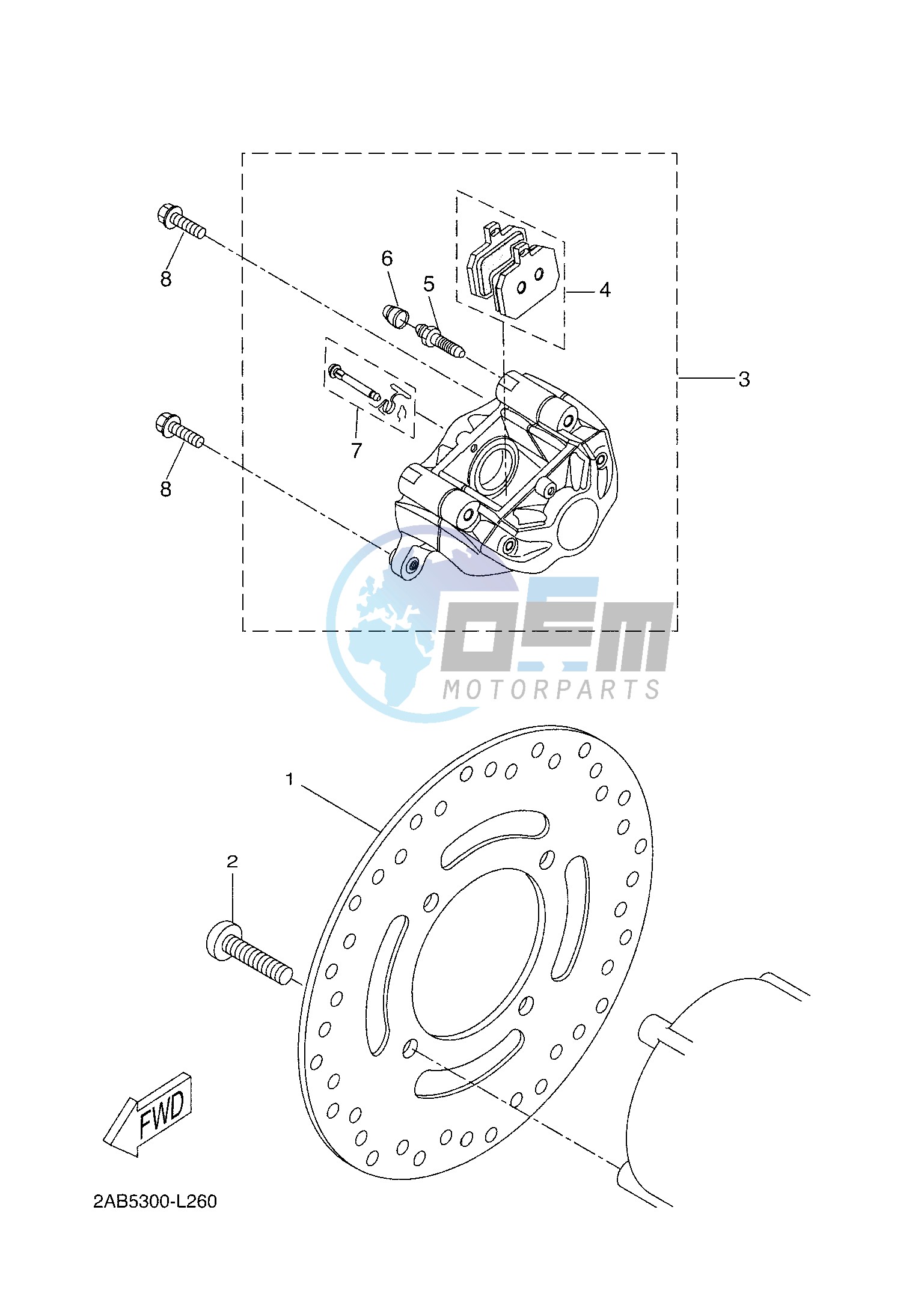 REAR BRAKE CALIPER