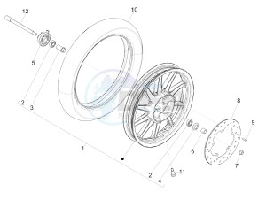 Liberty 125 4t 3v ie e3 (Vietnam ) Vietnam drawing Front wheel