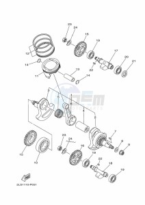 YFM700R (BMD7) drawing CRANKSHAFT & PISTON