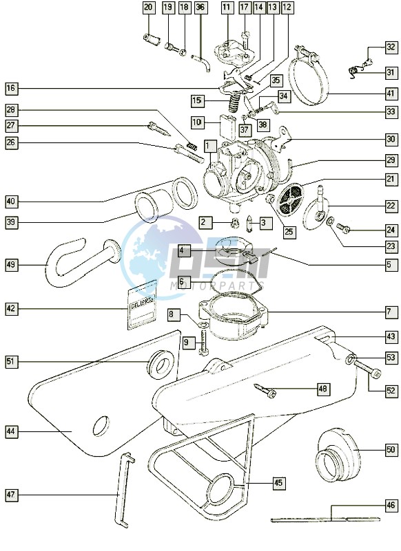 Carburettor-intake silencer