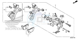 CBR1000SG CBR1000 - Fireblade SP Europe Direct - (ED) drawing REAR BRAKE CALIPER