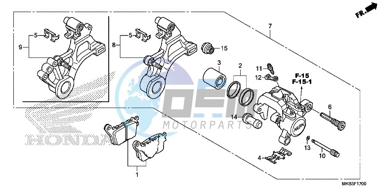 REAR BRAKE CALIPER