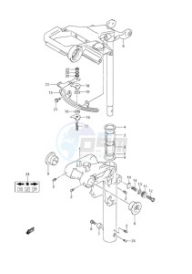 DF 9.9 drawing Swivel Bracket Non-Remote Control