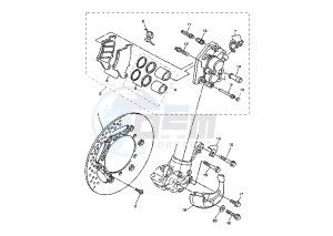 WR F 450 drawing FRONT BRAKE CALIPER