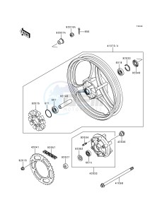 EX 250 F [NINJA 250R] (F10-F14) [NINJA 250R] drawing REAR WHEEL_CHAIN