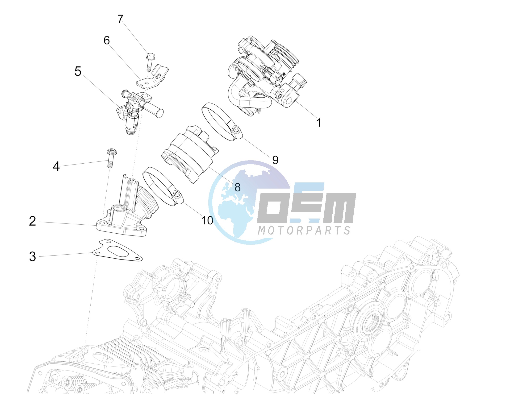 Throttle body - Injector - Induction joint