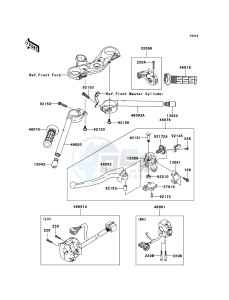 NINJA ZX-10R ZX1000D7F FR GB XX (EU ME A(FRICA) drawing Handlebar