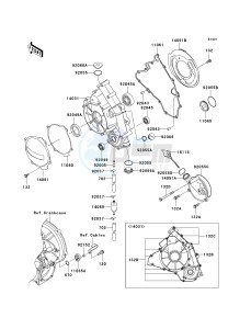 KSV 700 B [KFX 700] (B6F-B9F) B8F drawing ENGINE COVER-- S- -