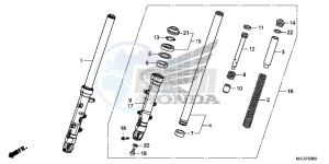 CB650FAE CB650FA 2ED drawing FRONT FORK