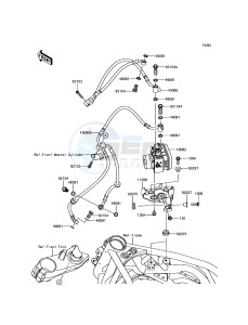 NINJA H2 / NINJA H2 CARBON ZX1000XHFA XX (EU ME A(FRICA) drawing Brake Piping