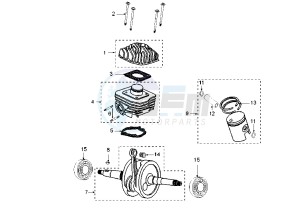 LUDIX 10 ONE - 50 cc drawing CYLINDER HEAD