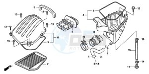 CBR125RS drawing AIR CLEANER (CBR125R/RS/RW5/RW6/RW8)