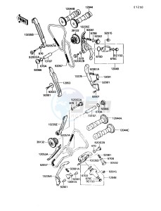 VN750 A [VULCAN 750] (A6-A9) [VULCAN 750] drawing CAMSHAFT_TENSIONER