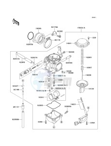 KLF 300 C [BAYOU 300 4X4] (C15-C17 C17 CAN ONLY) [BAYOU 300 4X4] drawing CARBURETOR