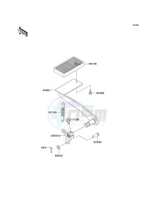 VN 1500 D[VULCAN 1500 CLASSIC] (D1-D2) [VULCAN 1500 CLASSIC] drawing BRAKE PEDAL_TORQUE LINK