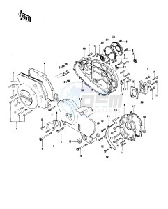 KZ 750 B (B1-B4) drawing ENGINE COVERS