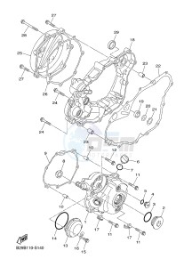 WR250F (2GBH) drawing CRANKCASE COVER 1