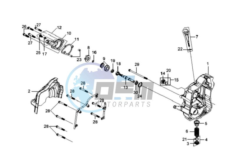 CRANKCASE RIGHT / START MOTOR