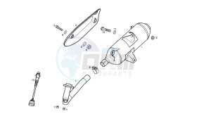 GP1 LOW SEAT - 250 CC VTHPT1B1A EU3 drawing EXHAUST