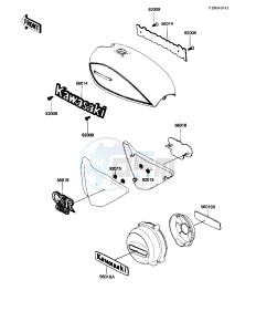 KZ 650 H [CSR] (H3) [CSR] drawing LABELS -- 83 H3- -