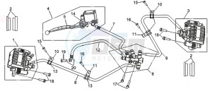 QUADRAIDER 600 DELUXE drawing BRAKE CALIPER FOR / BRAKE LEVER / BRAKE LINES