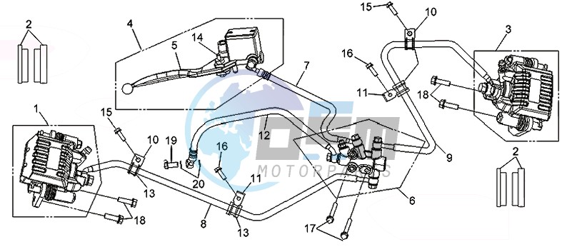 BRAKE CALIPER FOR / BRAKE LEVER / BRAKE LINES