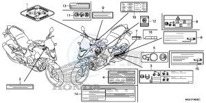 CB500XAF CB500X UK - (E) drawing CAUTION LABEL