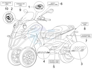 MP3 500 (USA) drawing Plates - Emblems