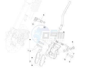 Sprint 125 4T 3V ie (APAC) (CAPH, EX, RK, TW, VT) drawing Brakes pipes - Calipers