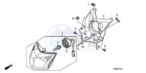 TRX250XA Australia - (U) drawing HEADLIGHT