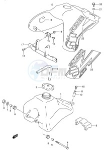 JR50 (P3-P28) drawing FUEL TANK (MODEL K2 K3)