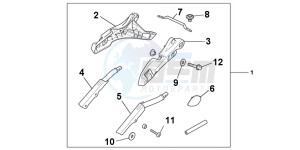 VFR800XB Crossrunner E drawing PANNIER STAY SET