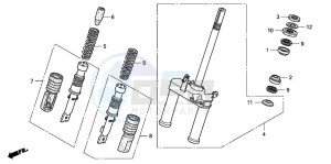 NVS503SH 502 drawing FRONT FORK/STEERING STEM