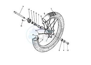 TT E 600 drawing FRONT WHEEL