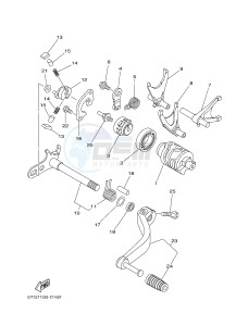 YFZ450 YFZ450B (1PD2 1PD3 1PD1) drawing SHIFT CAM & FORK