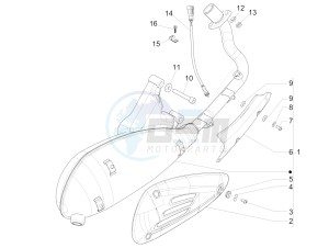 946 RED 125 4STR 3V ABS E4 (EMEA, APAC) drawing Silencer