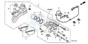 CB600FA3A Europe Direct - (ED / ABS ST) drawing REAR BRAKE CALIPER (CB600FA/FA3)