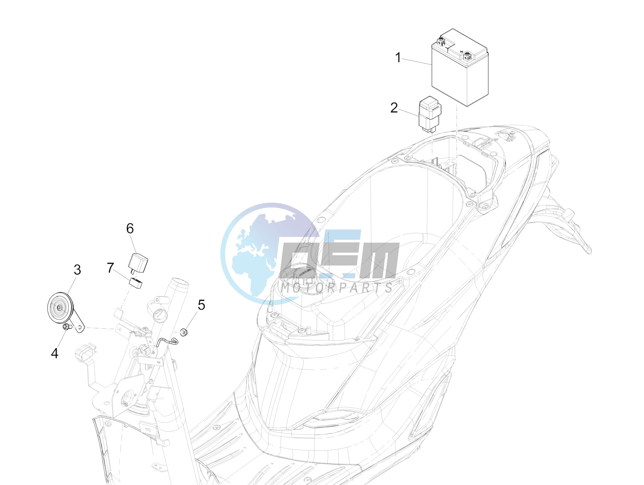 Remote control switches - Battery - Horn