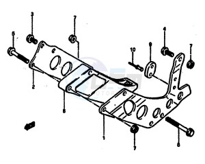 RM125 (E-F) drawing CHAIN GUIDE