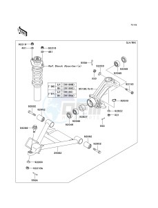 KAF 620 K [MULE 3010 TRANS4X4 HARDWOODS GREEN HD] (K6F-K8F) K7F drawing FRONT SUSPENSION-- K6F_K7F- -