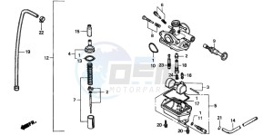 NSR50R drawing CARBURETOR