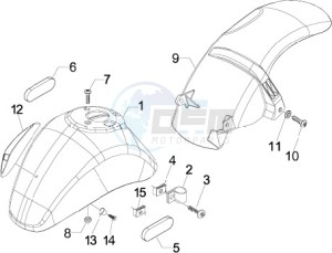 LX 150 4T USA drawing Wheel housing - Mudguard