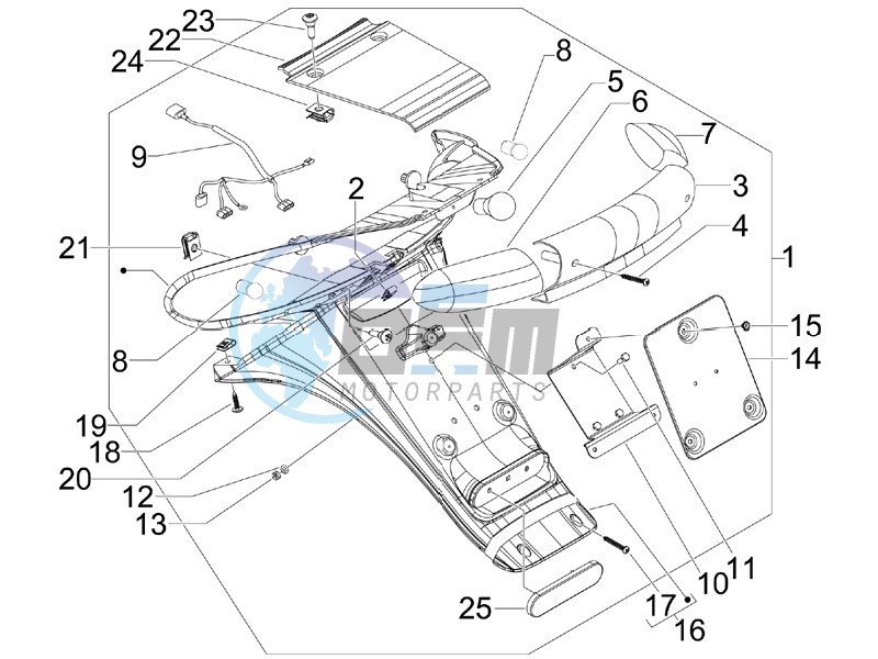 Rear cover - Splash guard